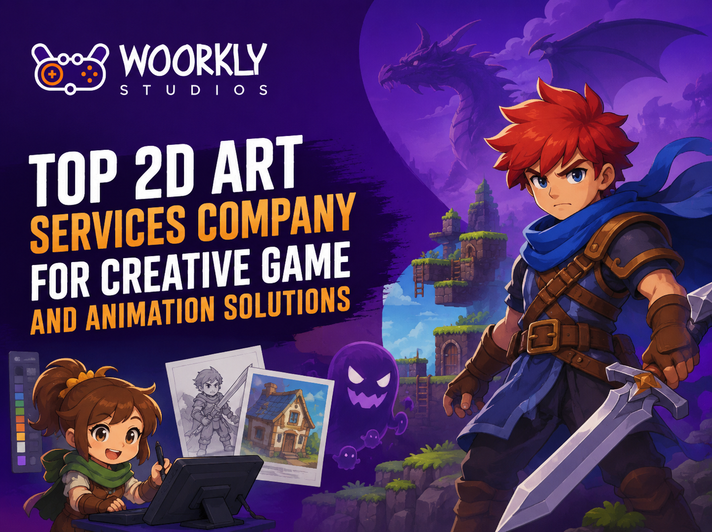 top 2d art services company woorkly studios